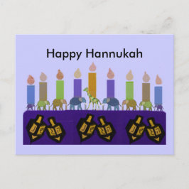 Cartões postais do Dreidel Hannukah Menorah