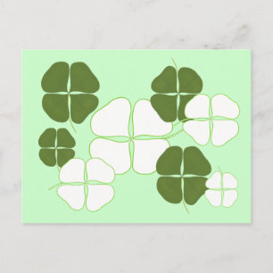 Cartões postais do Green and White Shamrocks