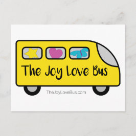 Cartões postais do logotipo Joy Love Bus