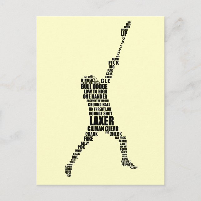 Cartões postais do Player de Lacrosse (Frente)