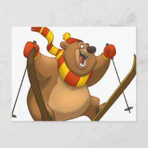 Cartões postais do Skiing Bear
