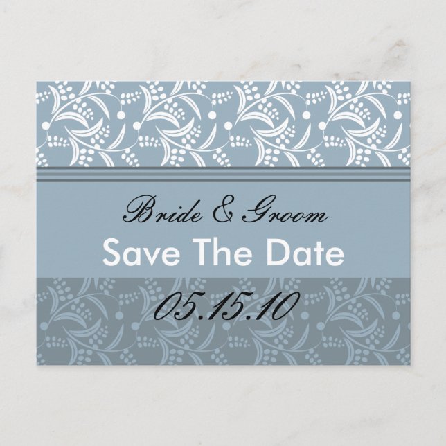 Cartões Postais Elegantes de Save The Date (Frente)