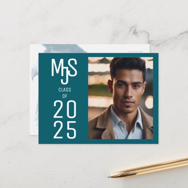 Cartões postais especiais de lançamento de graduaç (Frente/Verso In Situ)