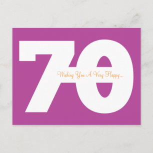 Cartões postais Felizes de Aniversário de 70 - Mag