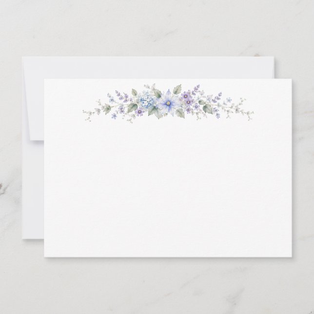 Cartões Postais Flat Blue Wildflower (Frente)