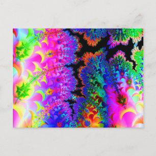 Cartões postais Fractais Tie Dye