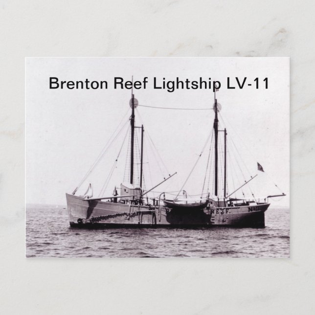 Cartões postais LV-11 do Brenton Reef Lightship (Frente)