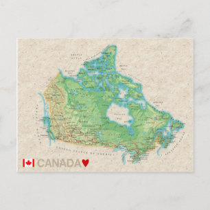 CARTÕES POSTAIS MAPA Canadá
