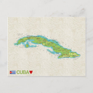 CARTÕES POSTAIS MAPA: Cuba