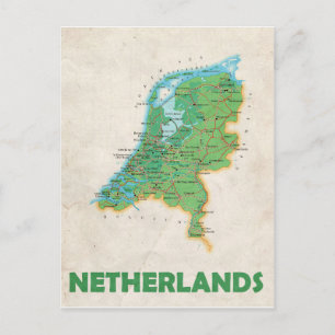 CARTÕES POSTAIS MAPA ♥ Holanda
