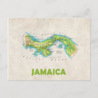 CARTÕES POSTAIS MAPA: Jamaica