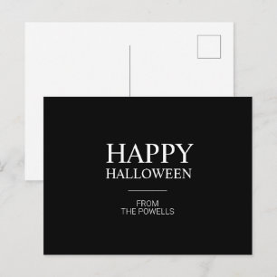 CARTÕES POSTAIS MINIMALISTAS DE FELIZ HALLOWEEN