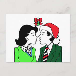 Cartões postais Mistletoe Kiss