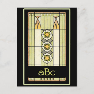 Cartões postais monogramáveis Art Deco