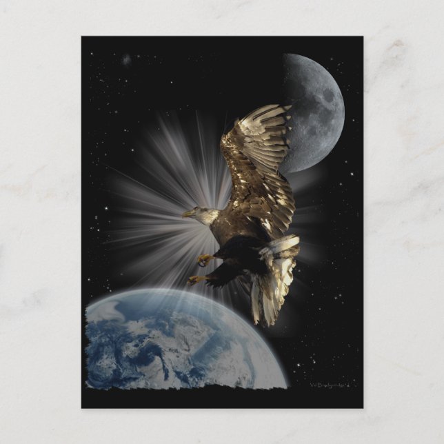 Cartões Postais Motivacionais Bald Eagle (Frente)