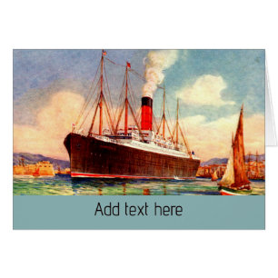 Cartões postais para navios de cruzeiro Vintage