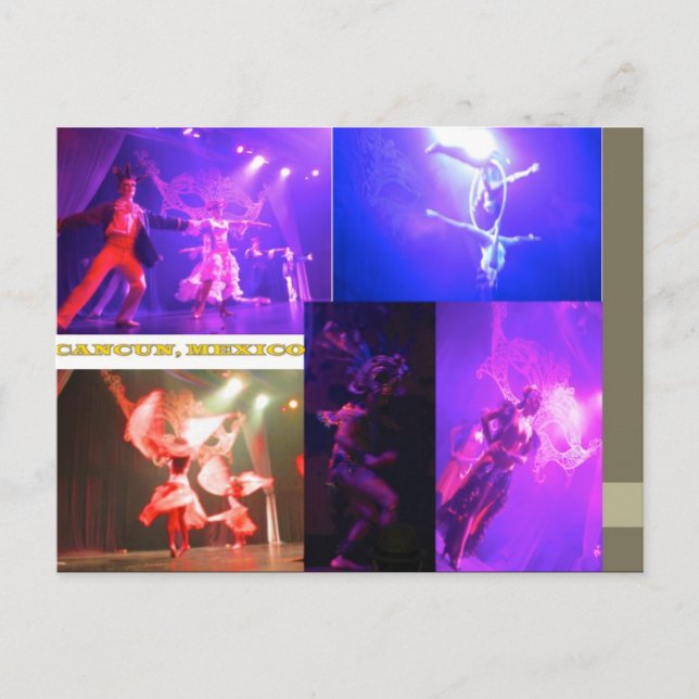 CARTÕES POSTAIS PERSONALIZADOS - CANCUN COLLAGE 7 (Frente)