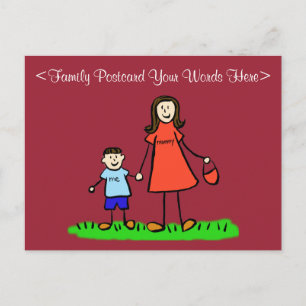 Cartões postais personalizados da família Mãe e