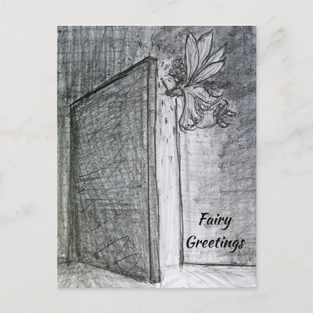 Cartões postais personalizados de saudação de fada (Frente)