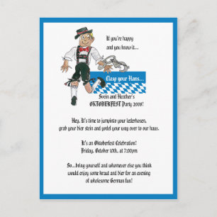 Cartões-postais personalizados do Convite Oktoberf