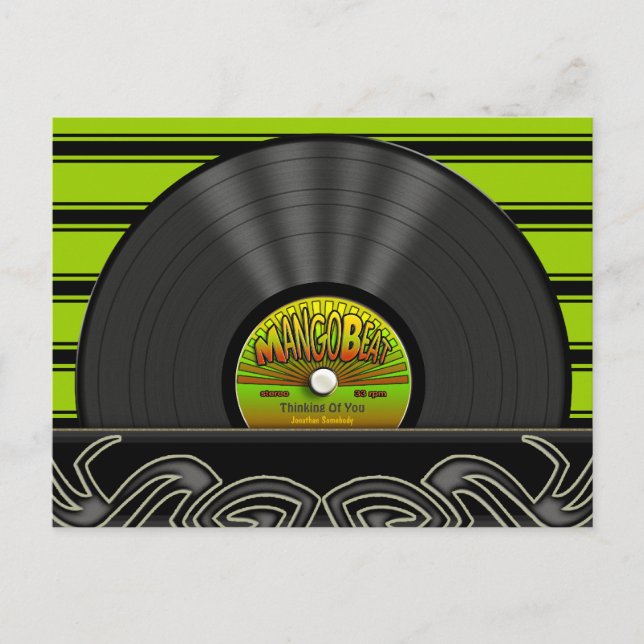 Cartões postais personalizados do registro Vintage (Frente)