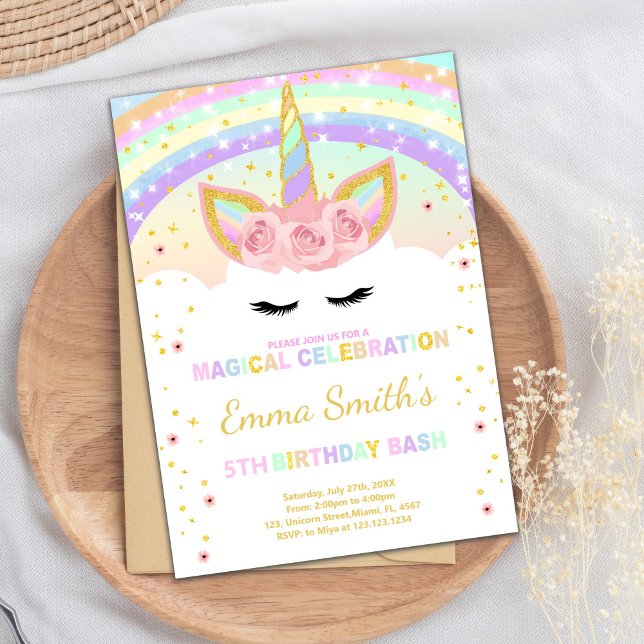Cartões postais personalizáveis do Rainbow Unicorn (Rainbow Unicorn post Cards)