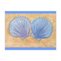 Cartões postais roxos azuis