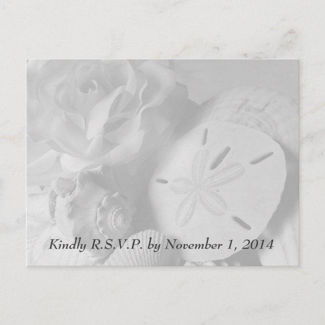 Cartões postais RSVP da Seashell (Frente)