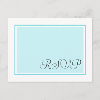 Cartões postais RSVP de Casamento de Aqua e Teal