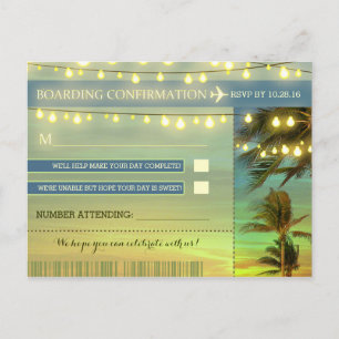 Cartões postais RSVP de Casamento de Destino