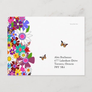 Cartões postais RSVP Floral