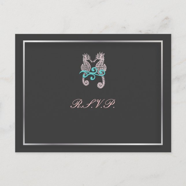 Cartões postais RSVP PixDezines Seacavalo/para con (Frente)