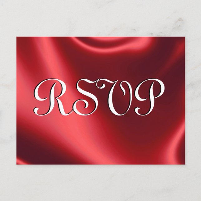 Cartões postais RSVP Red Satin (Frente)