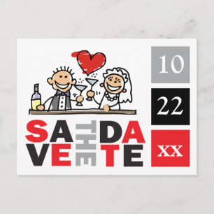 Cartões Postais Salve A Data Do Casamento Noiva E