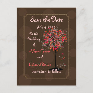 Cartões postais Save the Date com fudge de chocola