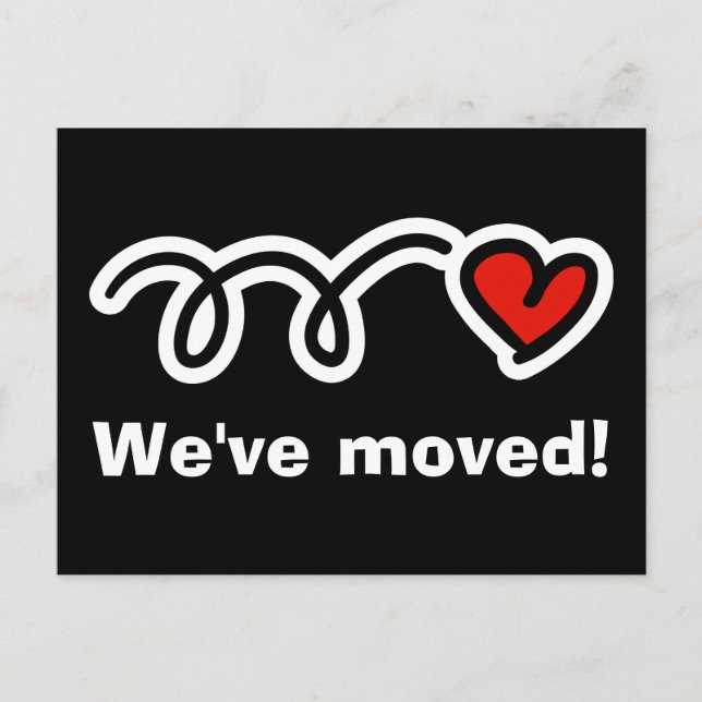 Cartões postais simples de mudança com design de c (Frente)