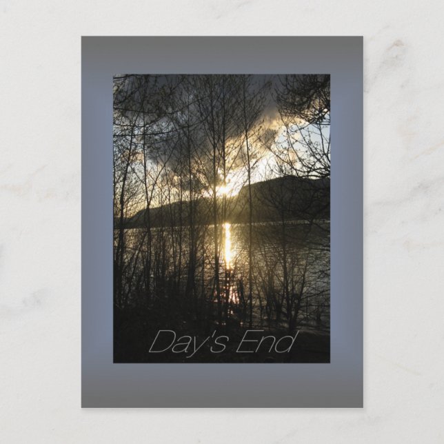 Cartões postais Sunset do Rio Columbia (Frente)