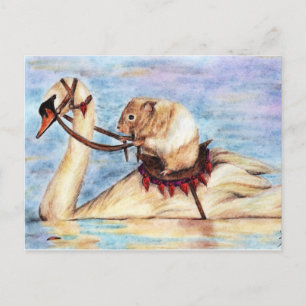 Cartões postais Swan Back Riding (Hamster)