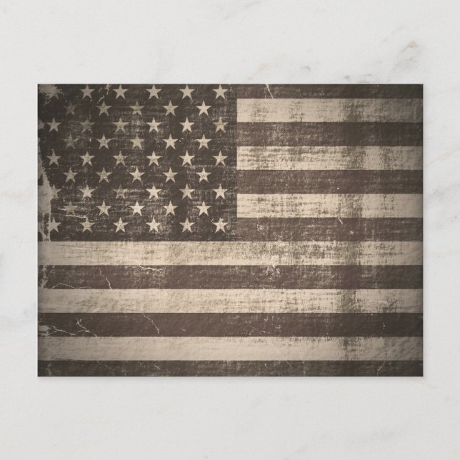 Cartões postais Vintage American Flag (Frente)