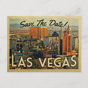 Cartões Postais Vintage de Las Vegas Save The Date