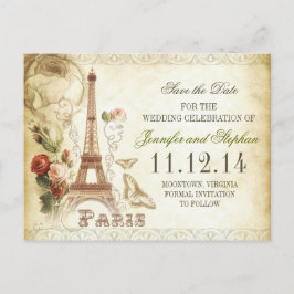 CARTÕES POSTAIS VINTAGE PARIS SAVE THE DATE