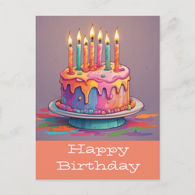 Cartões postal de aniversário (Frente)