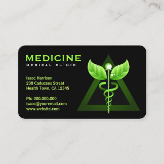 Cartões Pretos do Caduco Verde de Medicina alterna