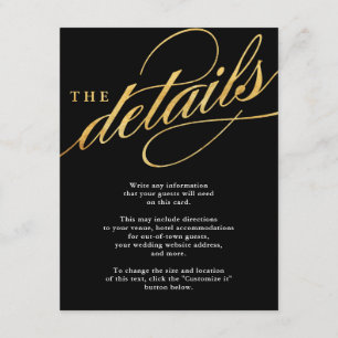Cartões pretos & Dourados modernos originais da