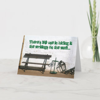 Cartões prisionais - Escrevendo na parede