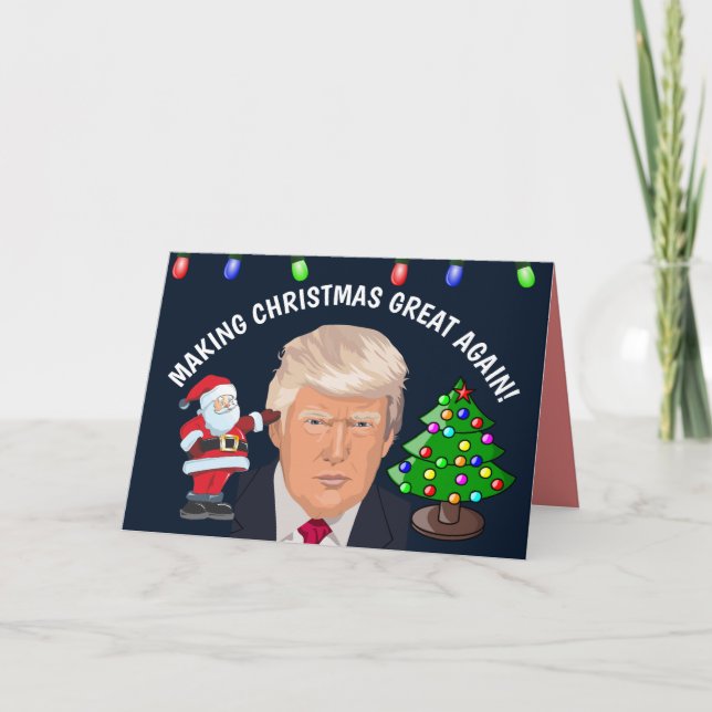 Cartões PRO Donald Trump Christmas MAGA (Frente)