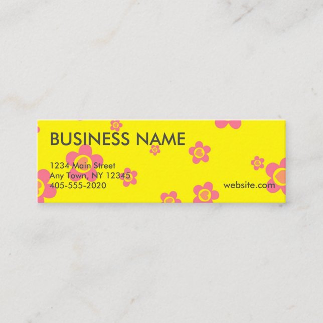 Cartões profissionais dos corações e das flores (Frente)