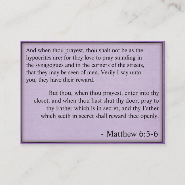 Cartões públicos do fato da oração (Frente)