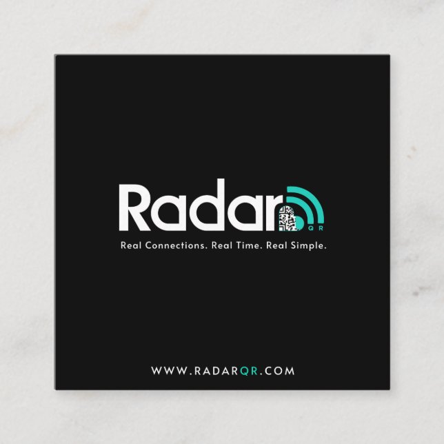 Cartões QR, Quadrados, Cartão de visita quadrado d (Frente)