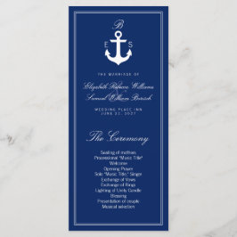 Cartões Rack do Programa Náutico de Casamento Azul